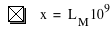 x=L_M*10^9