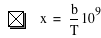 x=b/T*10^9