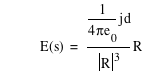 function(E,s)=1/(4*pi*e_0)*j*d/abs(R)^3*R