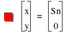 vector(x,y)=vector(S*n,0)