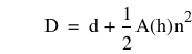 D=d+1/2*function(A,h)*n^2