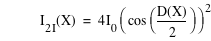 function(I_(2*I),X)=4*I_0*[cos([function(D,X)/2])]^2