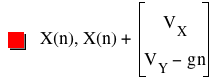 function(X,n),function(X,n)+vector(V_X,V_Y-(g*n))