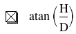 atan([H/D])