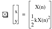 vector(x,y)=vector(function(X,n),1/2*k*function(X,n)^2)