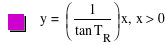 y=[1/tan(T_R)]*x,x>0