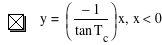y=[-1/tan(T_c)]*x,x<0