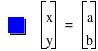 vector(x,y)=vector(a,b)