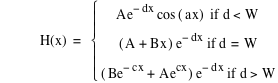 function(H,x)=branch(if(A*e^(-(d*x))*cos([a*x]),d<W),if([A+B*x]*e^(-(d*x)),d=W),if([B*e^(-(c*x))+A*e^(c*x)]*e^(-(d*x)),d>W))