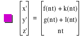 vector(prime(x),prime(y),prime(z))=vector(function(f,n*t)+function(k,n*t),function(g,n*t)+function(l,n*t),n*t)