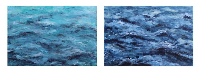 Abigail Losli's ocean paintings