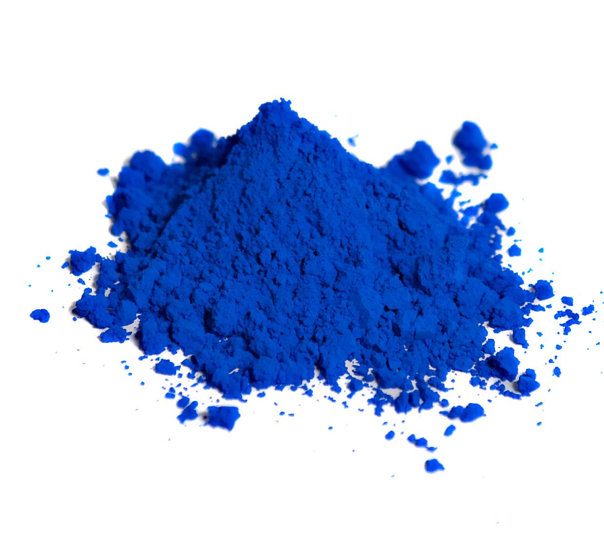 pile of blue pigment