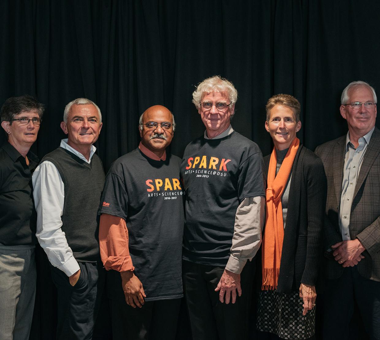 group picture of SPARK event leaders in event shirts