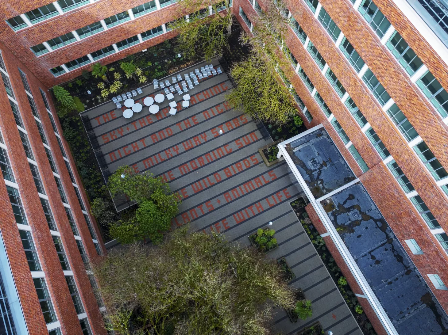 Courtyard from above.