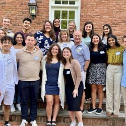 Interns at the University of Michigan Medical School gather for a photo.