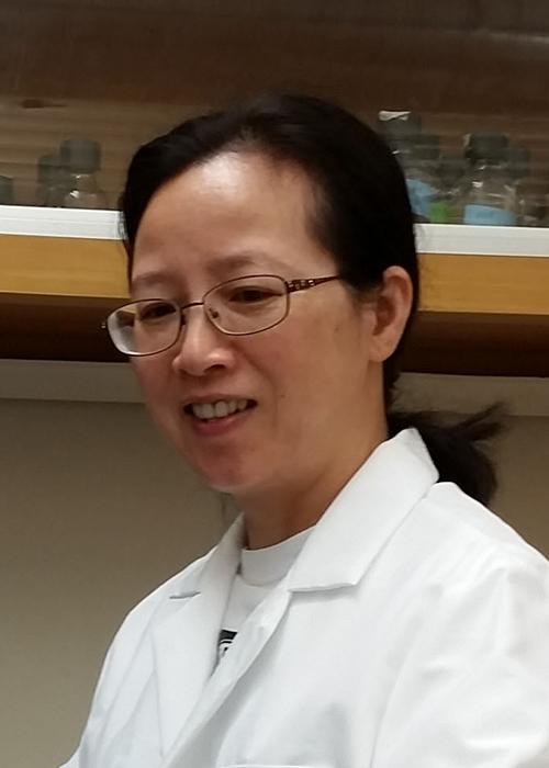 Lixin Li standing in lab