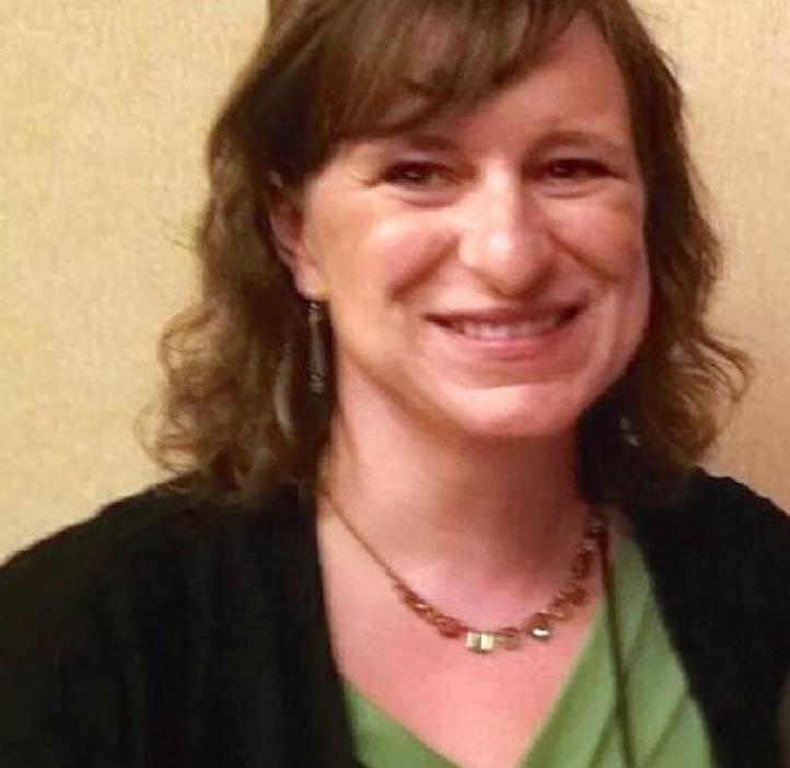 Lori Kayes, Integrative Biology professor in office space