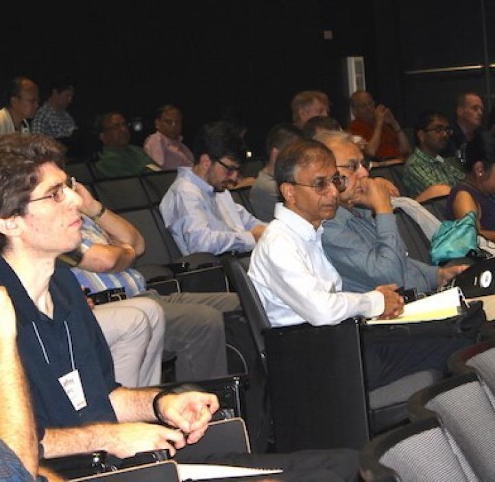 Audience listening to lecture