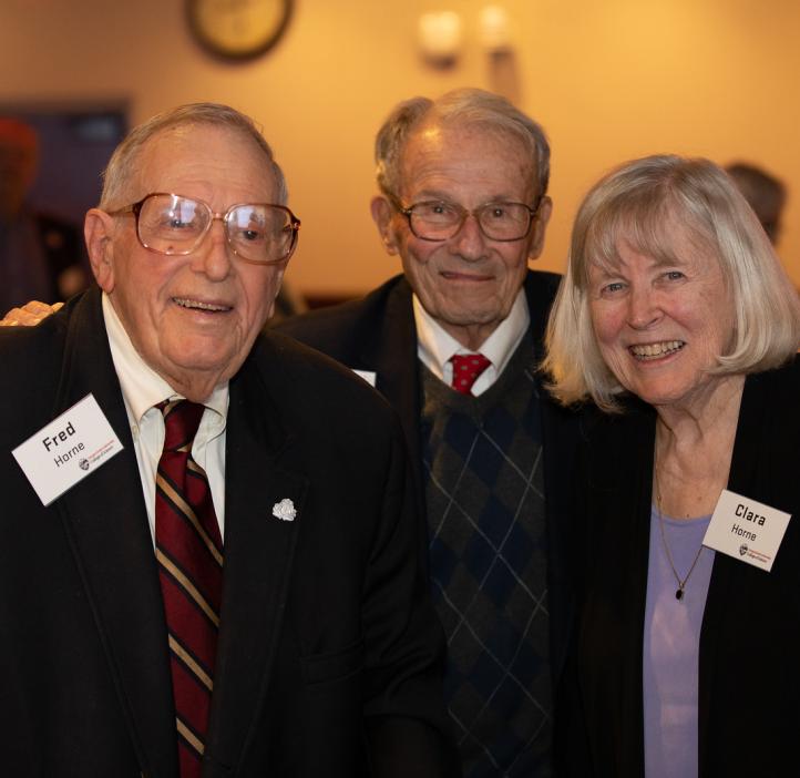 Fred Horne, wife Clara, and a friend at the 2018 College of Science Teaching and Advising Awards