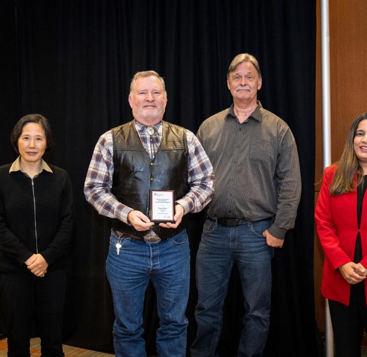 Rusty Root receives the Gladys Valley Award for Exemplary Administrative Support at Oregon State University.